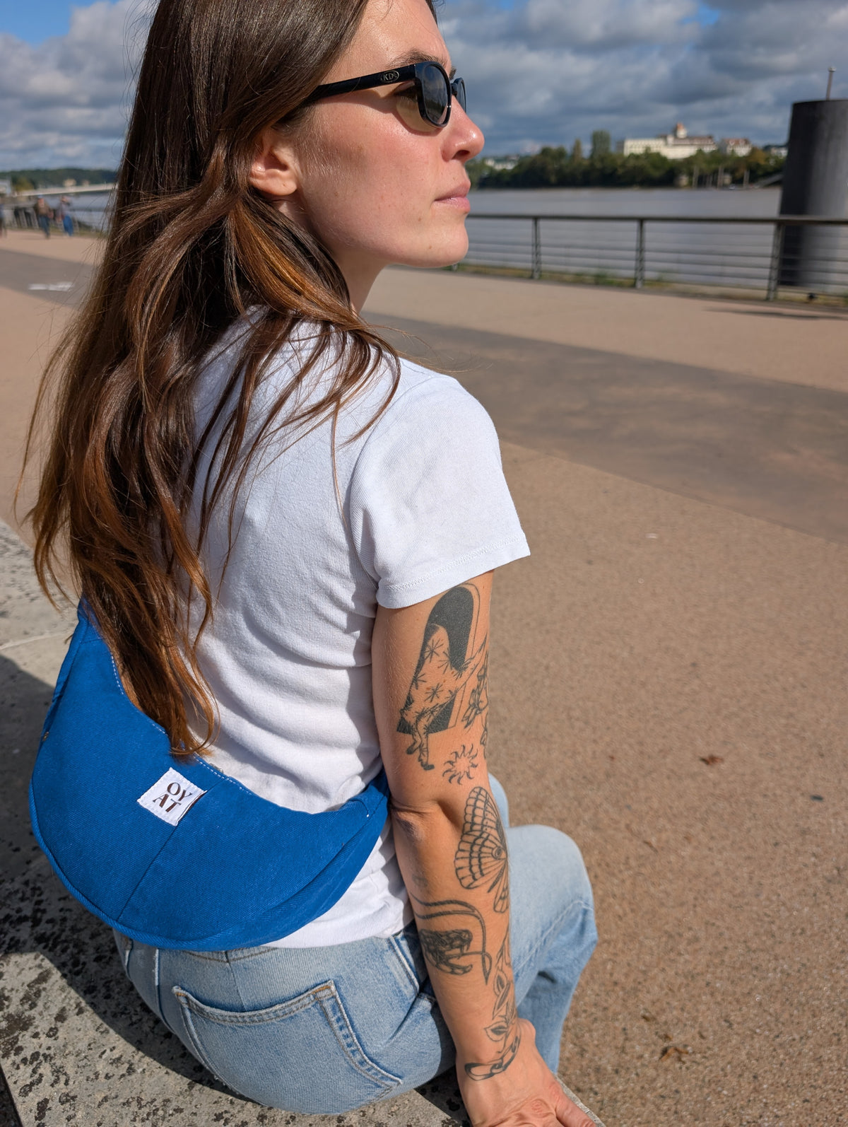 Mini crossbag Bleu