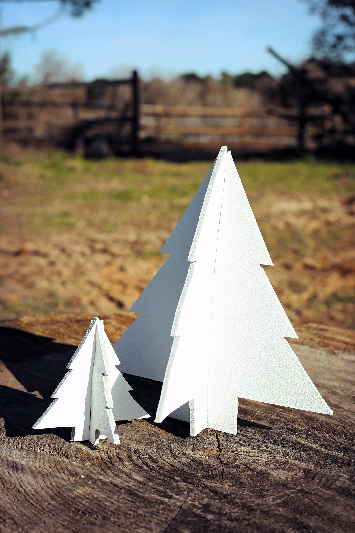 Décoration sapin en cuir GRANDE TAILLE