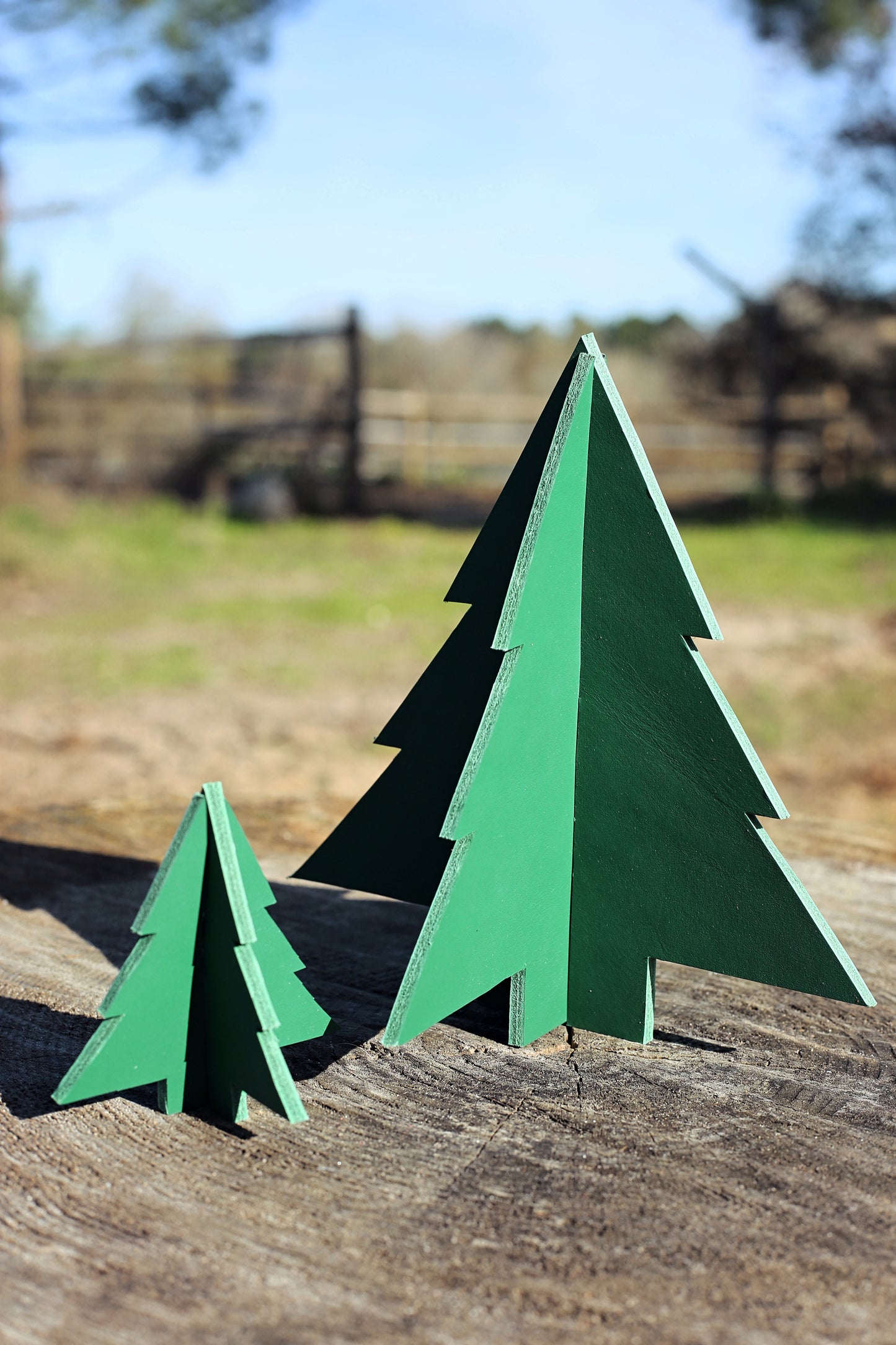 Décoration sapin en cuir GRANDE TAILLE