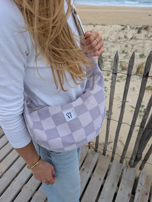 Crossbag Damiers lila