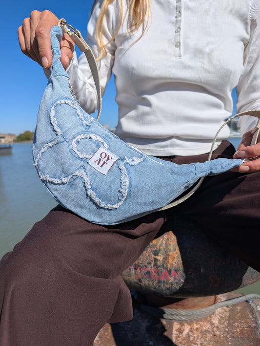 Mini crossbag denim fleur
